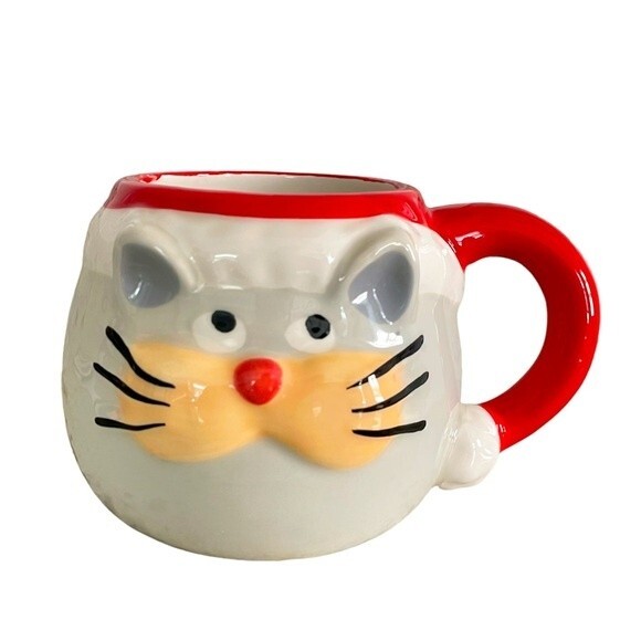 Brand new cat Christmas Santa coffee mug Christmas tree shoppe - Picture 1 of 6